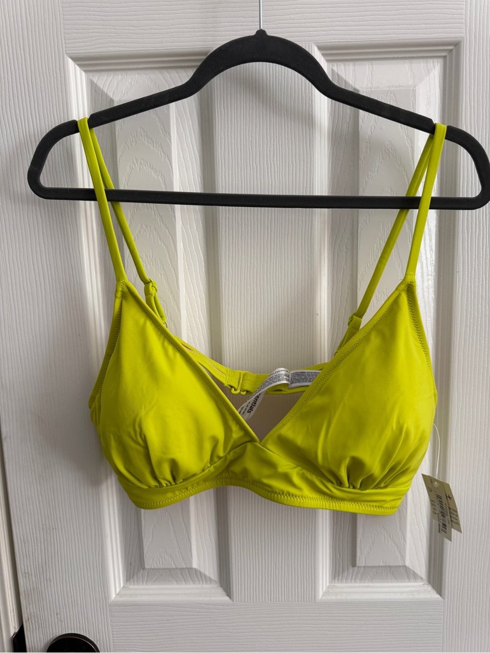 Amazon Essentials Neon Lime Triangle Bralette